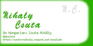mihaly csuta business card